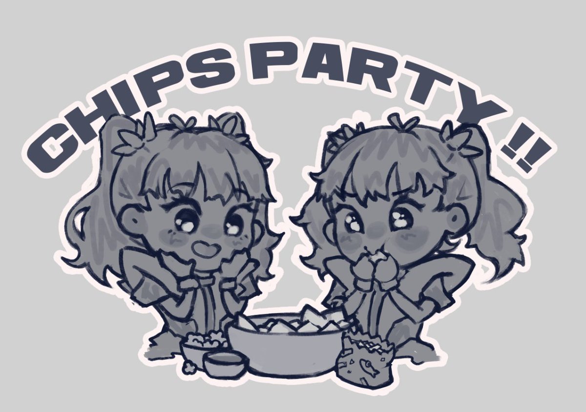 DrawMikie's tweet image. Chips party !!✨ ( wip )