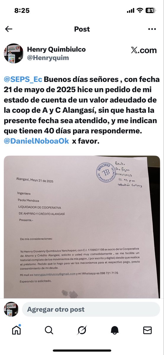 Henry Quimbiulco tweet media