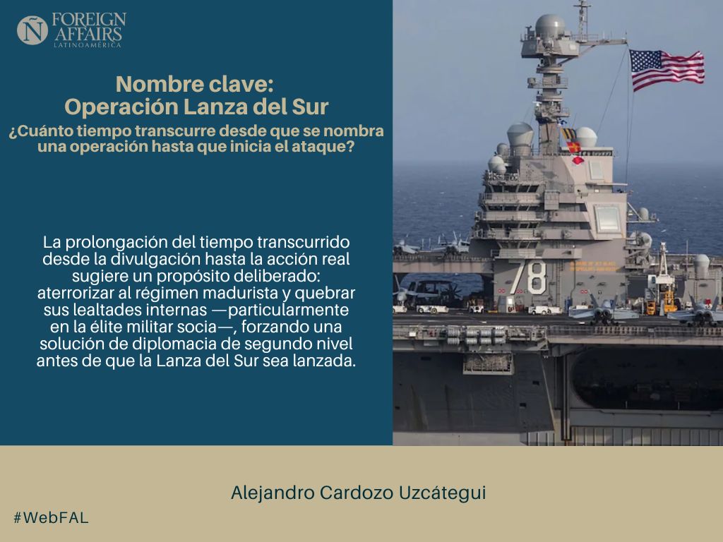 ForeignAffairsL's tweet image. #LEE &quot;Nombre clave: Operación Lanza del Sur. ¿Cuánto tiempo transcurre desde que se nombra una operación hasta que inicia el ataque?&quot; de Alejandro Cardozo Uzcátegui (@aecardozouz) en #WebFAL #Venezuela bit.ly/47YMVjM