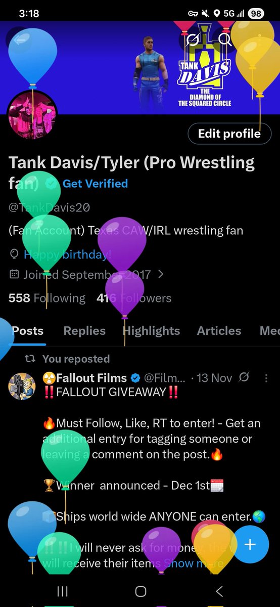 Tank Davis/Tyler (Pro Wrestling fan) tweet media