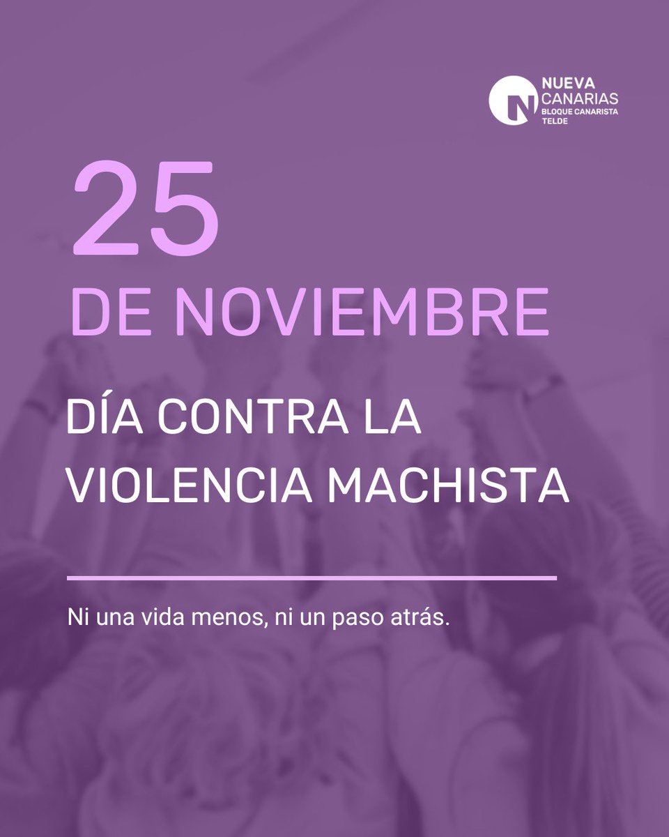 25 de noviembre: Día Contra la Violencia Machista 💜

Hoy nos unimos a la lucha por un futuro libre de violencia de género. No podemos dar ni un paso atrás. Cada día es una oportunidad para alzar la voz y seguir adelante.

Ni una vida menos, ni un paso atrás 💪🏽
