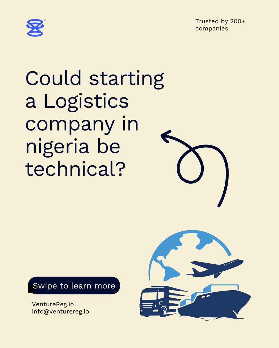 Venture_Reg's tweet image. Compliance isn&apos;t just words- it&apos;s necessary for smooth operations as a business looking to venture into the logistics industry.

From CAC incorporation to NIPOST licenses, FRSC permits, and CRFFN, we help you cover the essentials so you can avoid fines and penalties. 

Send us a…