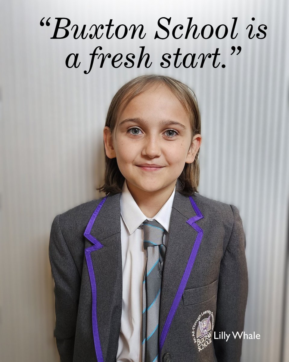 BuxtonSchInfo's tweet image. Starting secondary school is a whole new chapter! 📘 Lilly reminds us that Buxton School is a fresh start, full of new opportunities and possibilities. We're so excited to see the journey she takes! #BuxtonYear7 #FreshStart #SecondarySchool #NewBeginnings