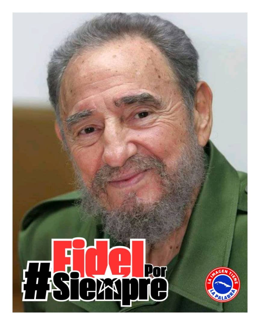 "Mientras haya un socialista de pie [...] Fidel estará entre nosotros y para siempre. #100AñosConFidel #CubaPorLaVida