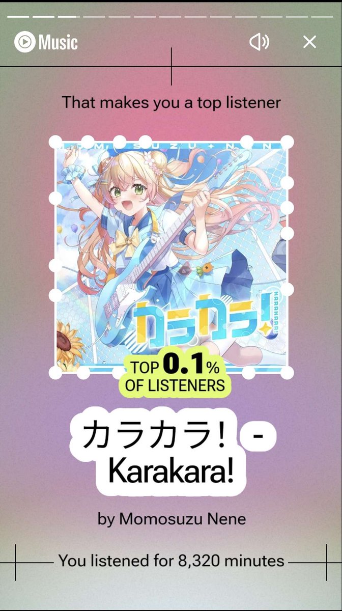 るみっちページです‧⁺ ⊹˚. 8000 minutes this music shit is serious #ねねちみてみて