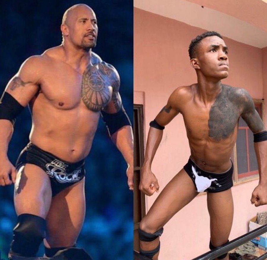 AbiaPrincess_X's tweet image. The Rock                                  The Stick