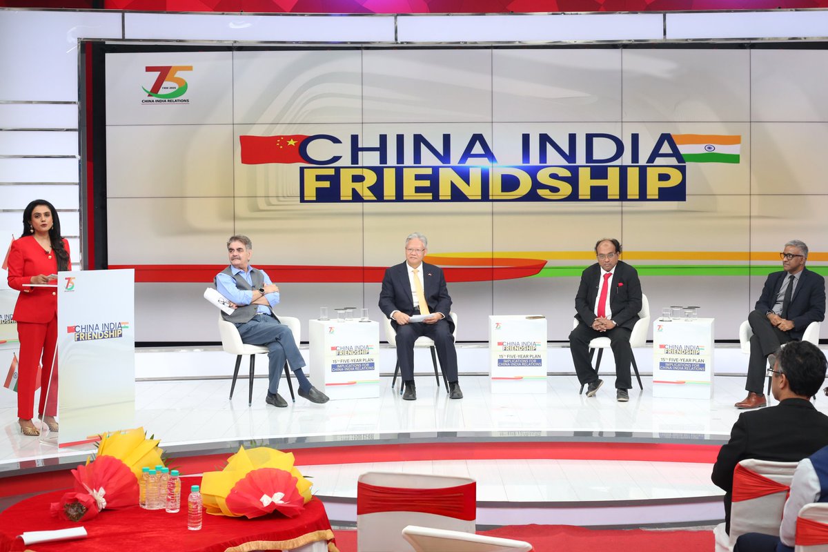 China_Amb_India's tweet photo. Pleased to attend today’s seminar on China’s 15th Five-Year Plan.

It represents not only a new blueprint for China’s development, but also fresh opportunities for China–India cooperation.

Let us work together to create a brighter future for the “dragon–elephant tango.”

#FiveYearPlan #IndiaChina