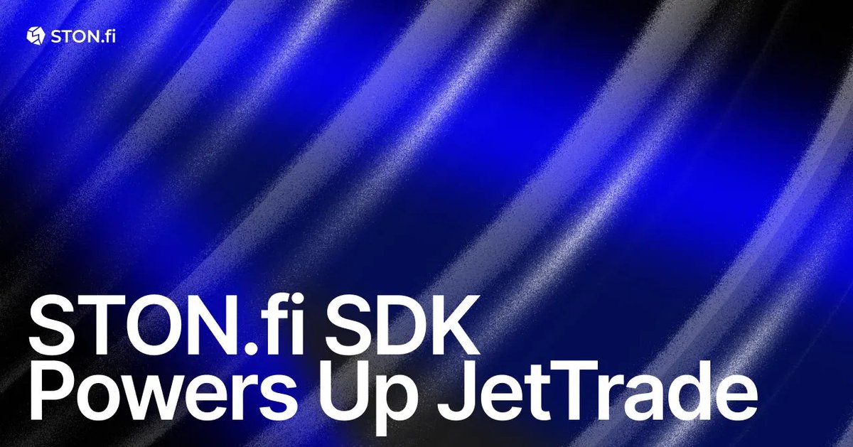 ston_fi's tweet image. TON users now have pro-grade tools powered by STON.fi infrastructure 🔥

JetTrade integrated the  SDK as its core execution layer — bringing instant swaps, real-time pool monitoring, and secure on-chain analytics straight to Telegram.

Try…