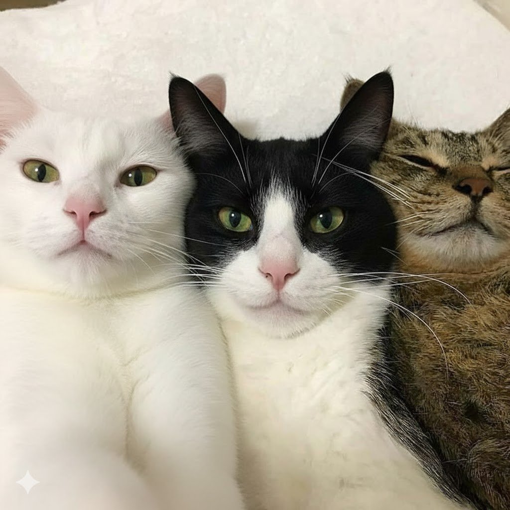 sooinnapics's tweet photo. fav cat trio https://t.co/SuZnpS62k4