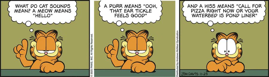 Garfield by Jim Davis for Tue, 25 Nov 2025