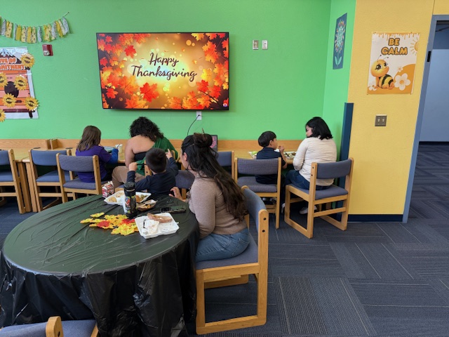 TarverSchool's tweet photo. Celebrating one of our favorite traditions—our annual Thanksgiving lunch with our students and their families! The joy, laughter, and sense of togetherness filled our campus as parents, grandparents, siblings, and loved ones gathered to share a meal with our amazing kids. https://t.co/GHJtjapXyH