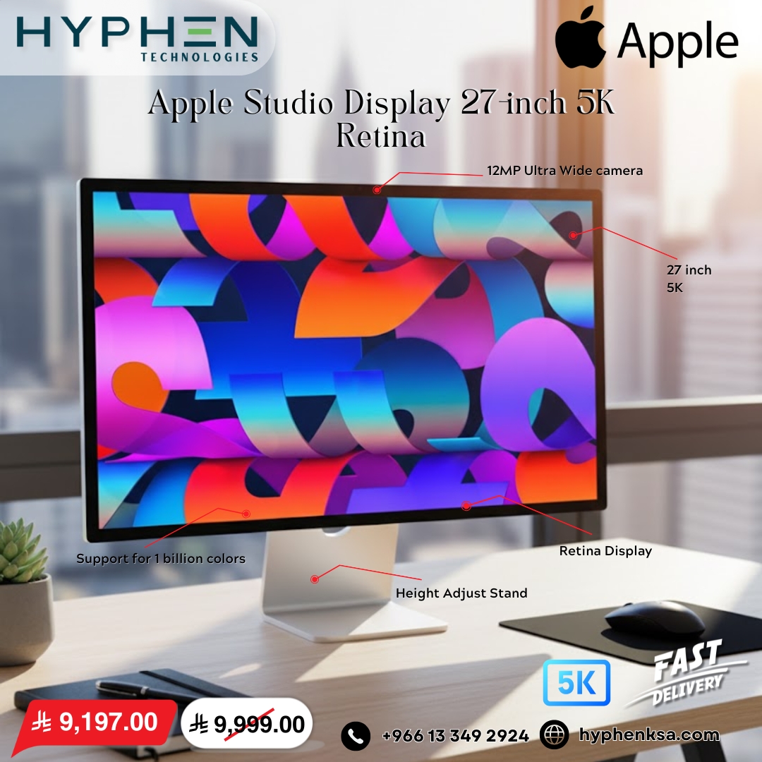 hyphenksa2025's tweet image. Create with Apple’s best. Now at Hyphen. 🍏

🖥️ Apple Studio Display – 9,197 SAR
💎 Apple Pro Display XDR – 32&quot; 6K
🖱️ Magic Mouse – White or Black
✅ Authentic Apple
✅ Fast KSA Delivery

📞 +966 13 349 2924
🌐 hyphenksa.com
#HYPHENTech #Apple #StudioDisplay #ProDisplay