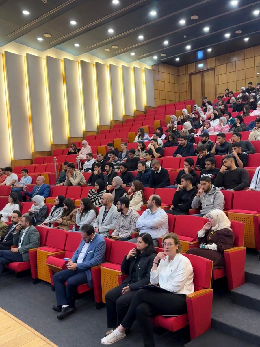 IndiaInLebanon's tweet photo. Ambassador HE Noor Rahman Sheikh interacted with the students and informed them about the strides India is making in various fields. 
Ambassador also delivered a lecture on the Digital Public Infrastructure of India and how the same can be implemented in Lebanese context. https://t.co/gvsqNCs2ut