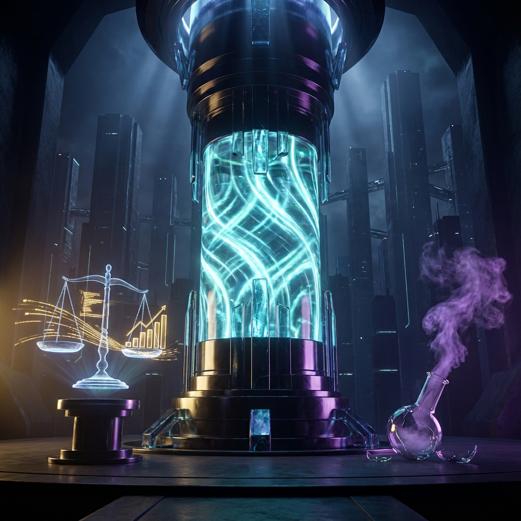 pmainardi's tweet image. Art inspired by today&apos;s financial headlines.

Title: &quot;Quantum Crossroads&quot;

#QuantumAI #3DRender #Futurism #DigitalArt #SciFiArt #Chiaroscuro #GlobalEconomy