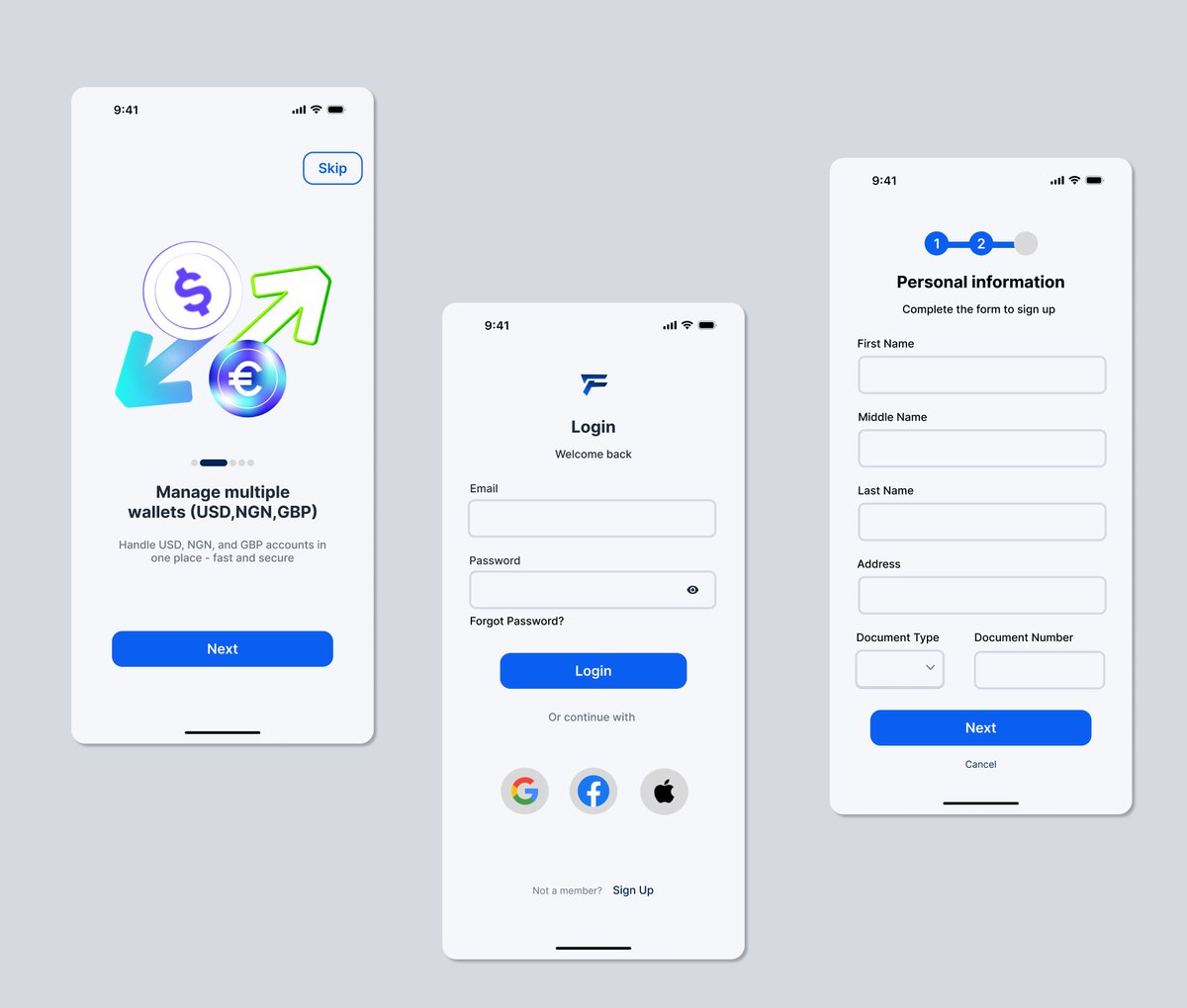 skodouiux's tweet image. full Fintech UI project — wallets, cards, transfers, analytics, KYC, everything.

Designing this made me appreciate how much detail goes into real financial products.
Open to feedback! 😊
#uiux #fintechapp #designportfolio #figmadesign #mobileappdesign #productdesign #uxcommunitY