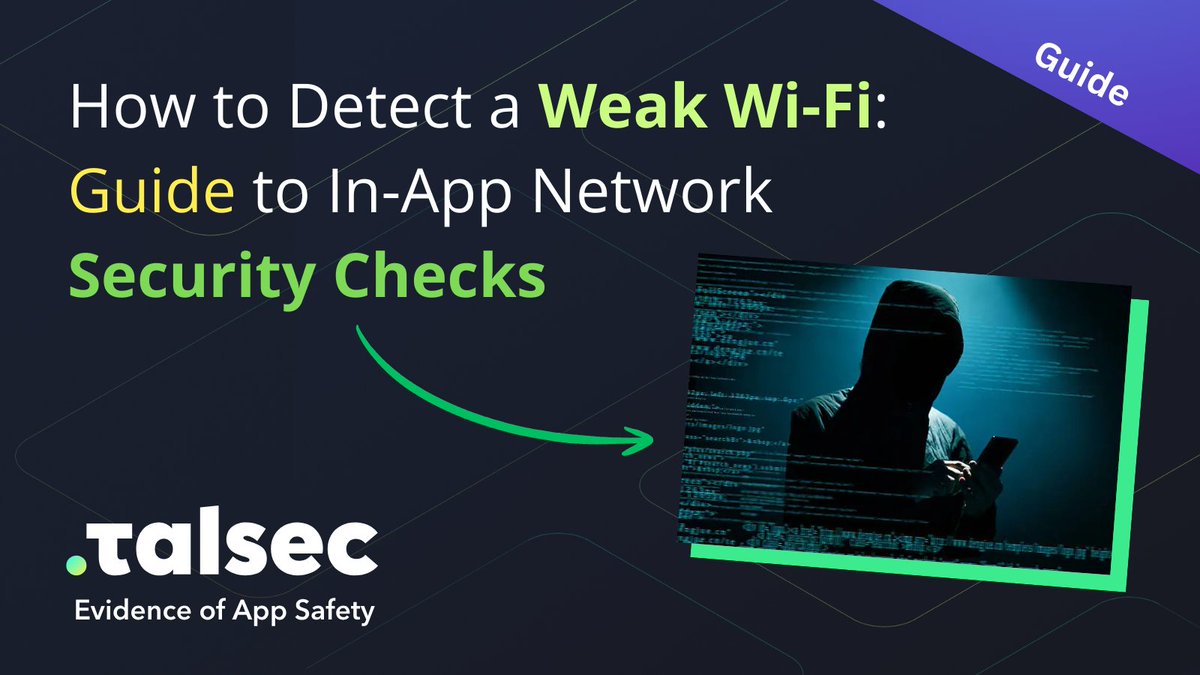 TalsecOfficial's tweet image. Your app may be secure — but the Wi-Fi your users connect to might not be.

Weak networks = MITM risks, data leaks, and broken trust.

Here’s how to detect unsafe Wi-Fi inside your app 👇
 docs.talsec.app/appsec-article…