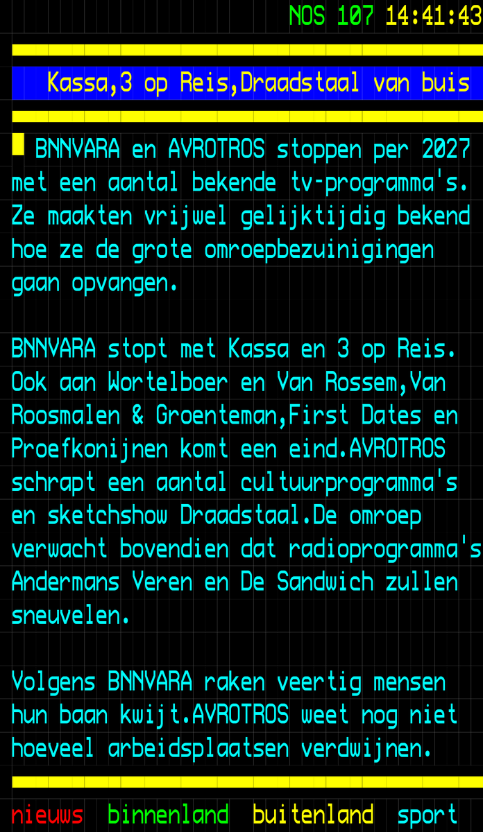 Bezuinigen op de verkeerde zaken. Ja, daar zijn we in Nederland erg goed in. <a href="/KvW/">Keuringsdienst van Waarde (KRO-NCRV)</a> weg, <a href="/kassa_bnnvara/">Kassa</a> weg, #FAIL. #3opreis is een minder slecht slachtoffer. Maar minder baasjes en minder linksliberale talkshows - da's beter. #NPO nos.nl/ttapp