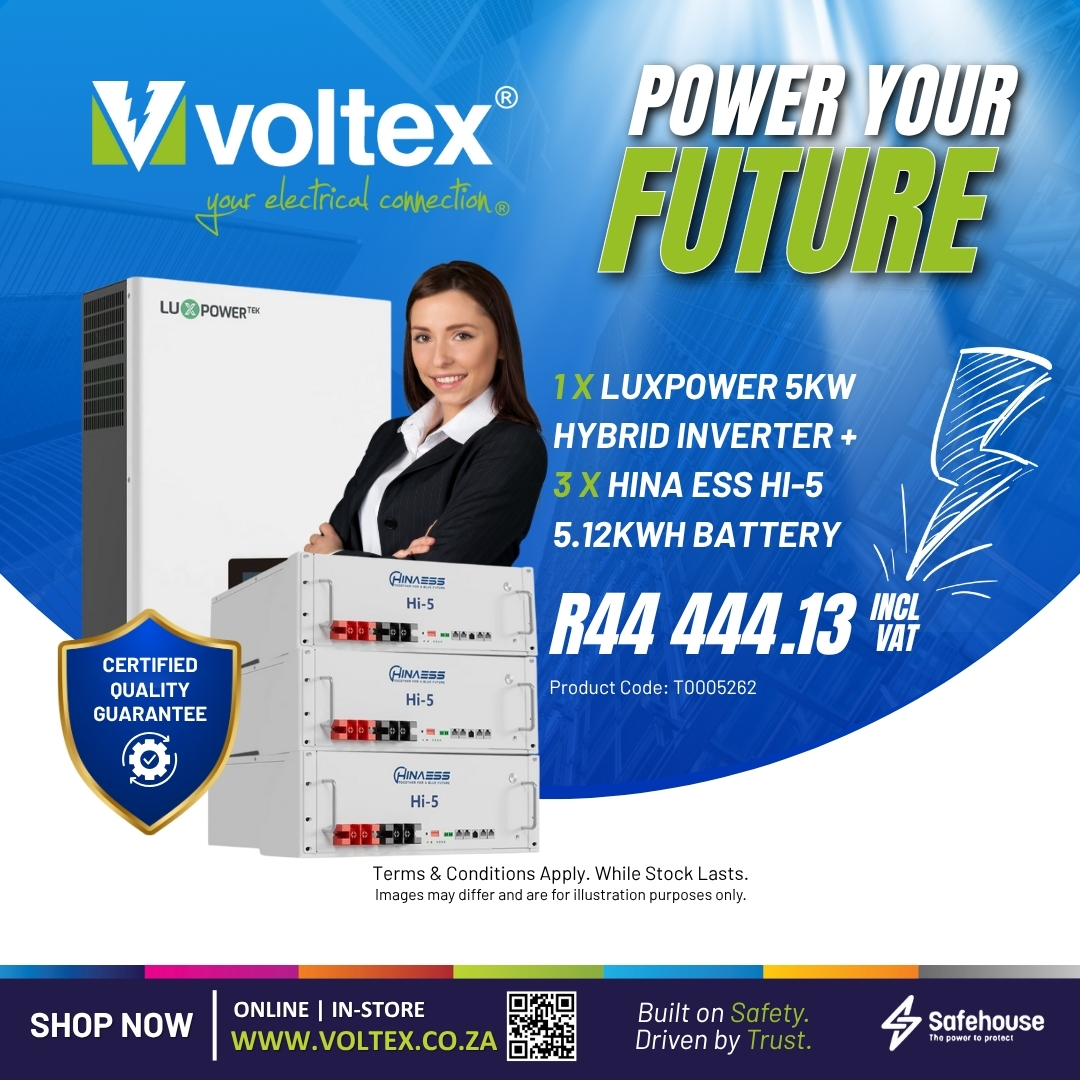 voltexsa's tweet image. Stay powered. Stay prepared. ⚡

Voltex delivers trusted inverter + battery solutions to support your future.
Explore the full range:
👉 voltex.co.za/product-catego…

#Voltex_sa #PowerYourFuture #EnergySolutions