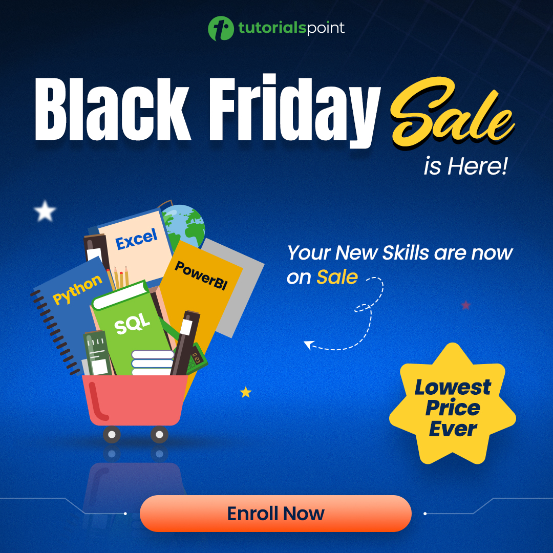tutorialspoint's tweet image. Grab the year’s lowest prices on top courses today!👉market.tutorialspoint.com/latest/certifi…

#BlackFridaySale #BlackFridayDeals