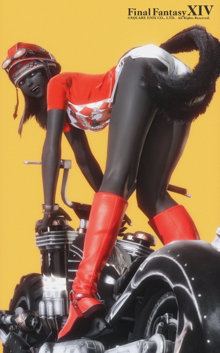 Motorcycle pose🛵!

     ╰┈➤ #FF14 #miqote #GPOSERS