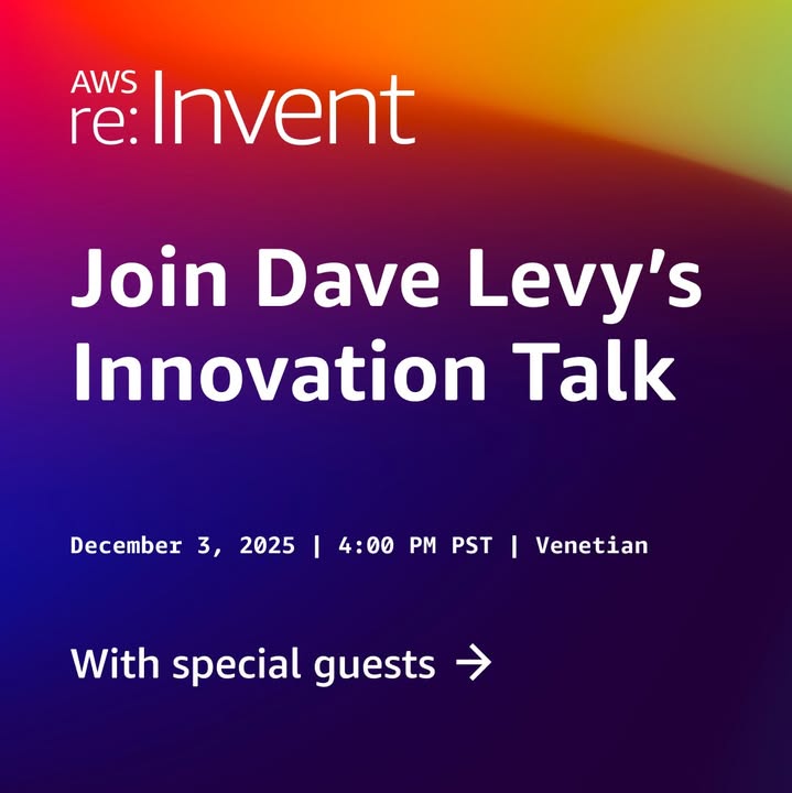 AWS_Gov's tweet image. Have you saved your seat?

You don&apos;t want to miss the Public Sector Innovation Talk with Dave Levy, VP, AWS; Adolfo Hernandez, CEO, Capita; &amp;amp; more! Save the date on Wednesday 12/3, at 4pm in the Venetian Palazzo Ballroom B. 

In this groundbreaking session, you&apos;ll discover how…