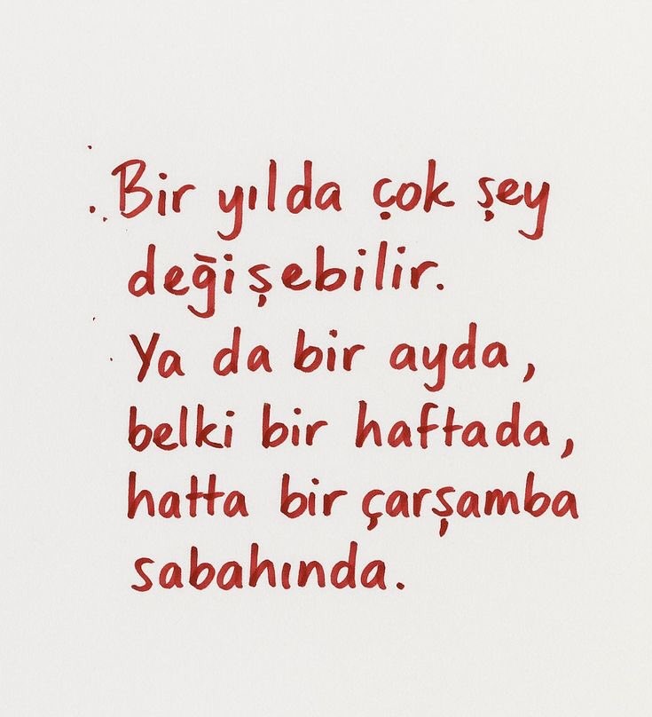 Hatta bir çarşamba sabahında..