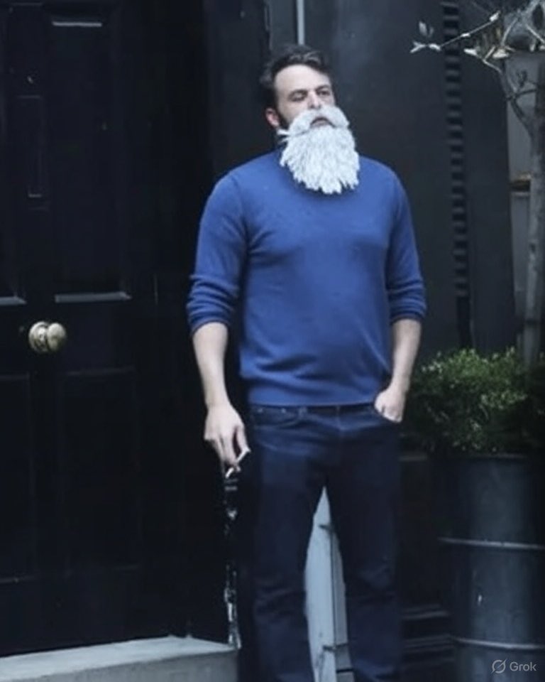 Santa Claus after reading the thousandth letter in a row asking for a Tractor Supply spear