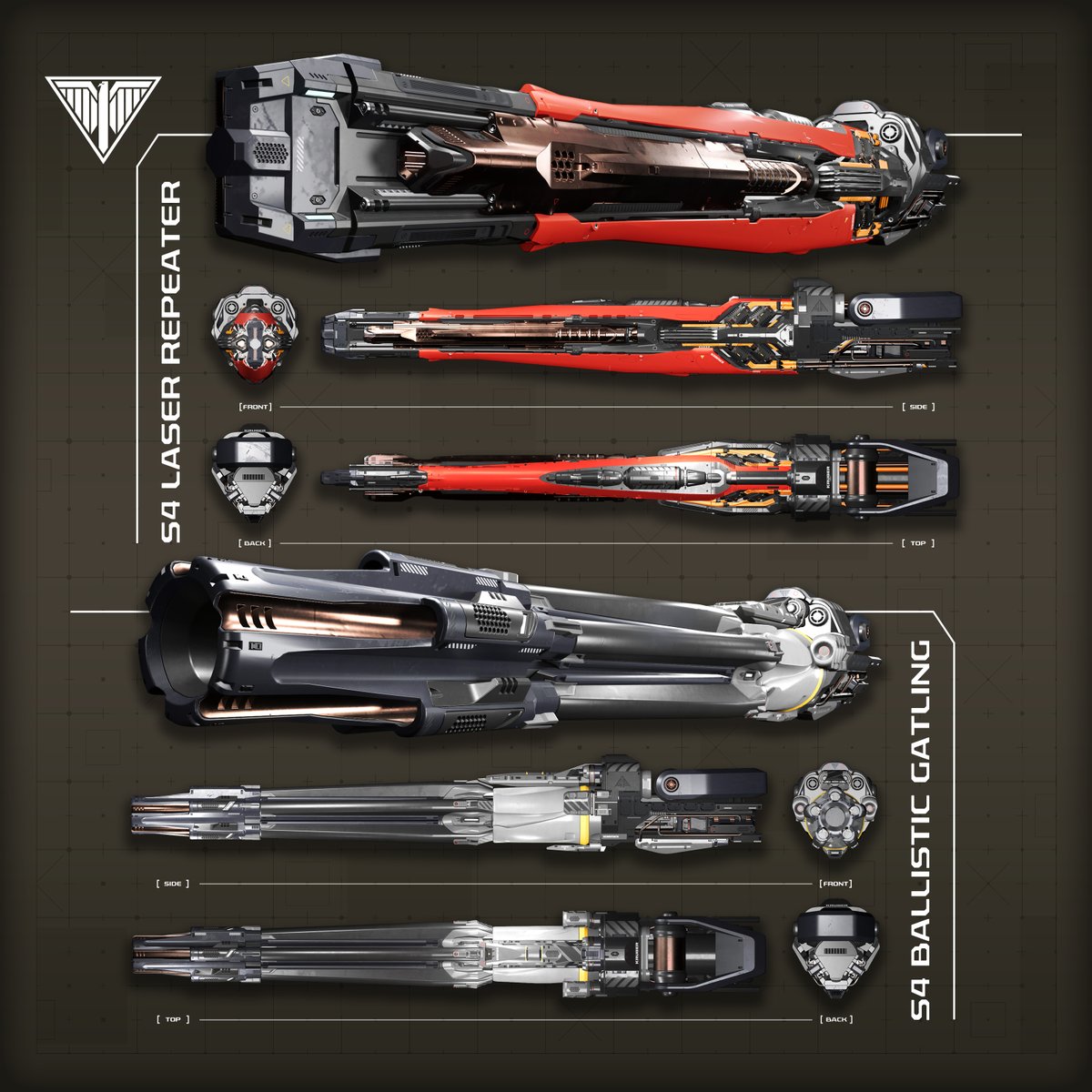RobertsSpaceInd's tweet image. Embrace modification! Swap between lasers and ballistic Gatling guns as needed.

Which gun layout will you choose for your Kruger Wolf combat style?

🔗 play.sc/alpha-wolf