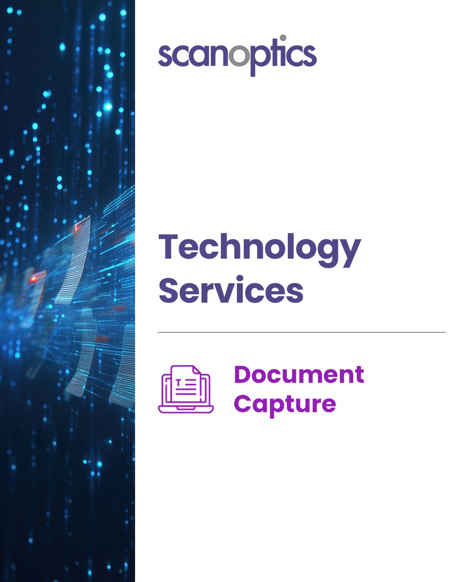 Scan_Optics's tweet image. Document capture technology transforms physical and #electronicfiles into easily searchable, shareable, and secure #digital formats, making information management simpler than ever. Find the right solution for your company: hubs.la/Q03TgDh10