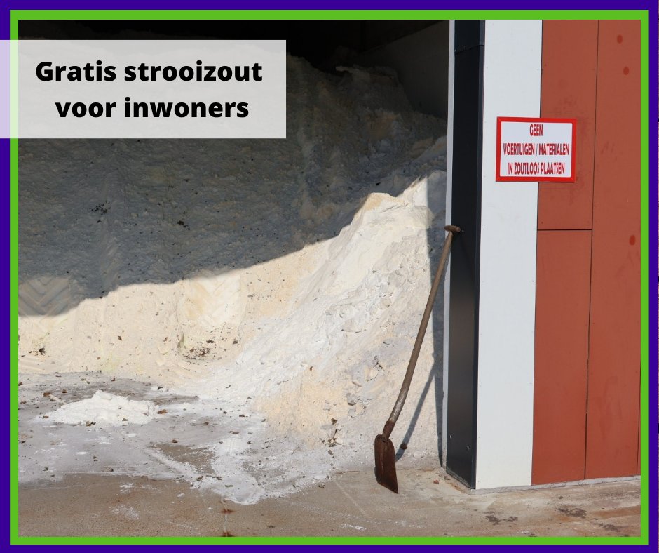 ❄️ Inwoners kunnen dit jaar opnieuw gratis strooizout ophalen om de stoep bij hun woning sneeuw- en ijsvrij te houden. Lees hier waar en wanneer👉 bit.ly/4pQmm6D 

#gratis #strooizout #steenwijkerland