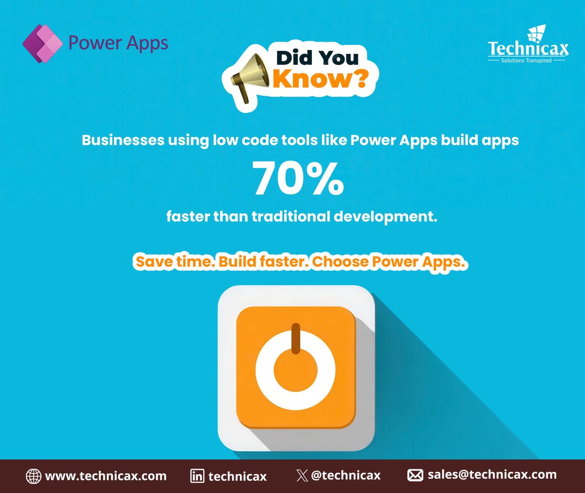 TechnicaX's tweet image. Did you know? Businesses using low-code platforms like Power Apps develop solutions 70% faster than traditional coding methods.

#PowerApps #TechnicaX #LowCodeDevelopment #DigitalTransformation #AppDevelopment