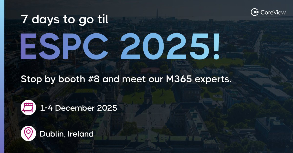 CoreViewHQ's tweet image. Ownership shouldn’t create bottlenecks.

 At #ESPC2025, we’re showing how teams can decentralize Microsoft 365 control without losing visibility.

Book time for practical steps on automation, lifecycle cleanup, and real self-service: okt.to/Im3LPW

#ESPC #M365 #CoreView