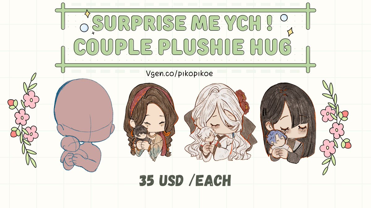 pikopikoe's tweet image. hello! I open YCH comms for 35 USD each

you can order thru vgen vgen.co/pikopikoe
thank you!