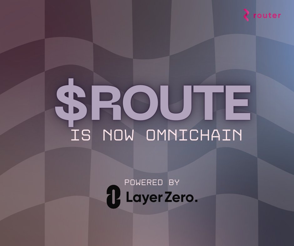 routerprotocol's tweet image. $ROUTE is now omnichain via @LayerZero_Core&apos;s OFT standard!

This upgrade gives $ROUTE true native mobility across chains, starting with @ethereum and @0xPolygon. 
No wrapped assets, no fragmented liquidity, no parallel supplies to manage. Just one unified asset that moves…