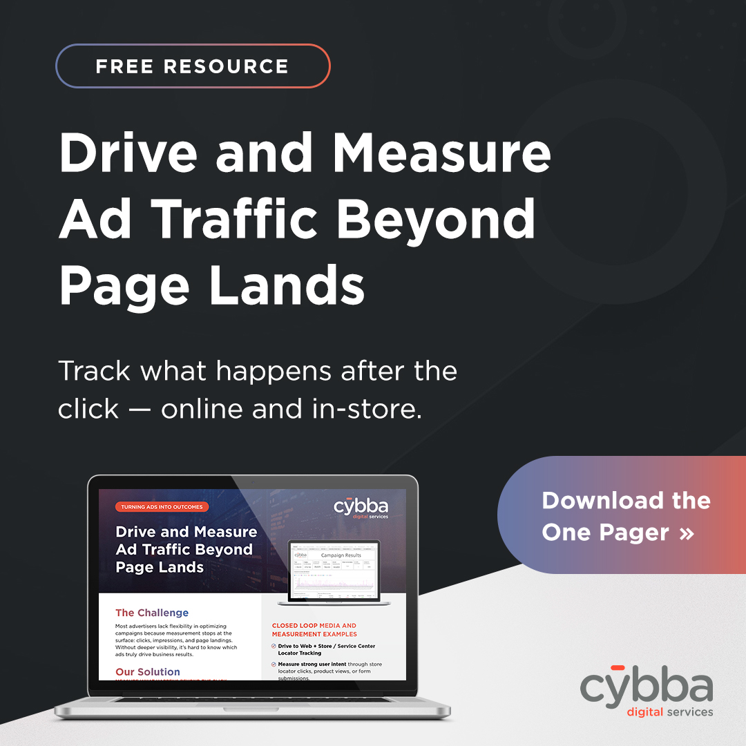 Most reporting stops at clicks — but your customers don’t. Cybba helps you track post-click actions and even real store visits.

Read our one pager here! 🔗👉 bit.ly/44qBkrp