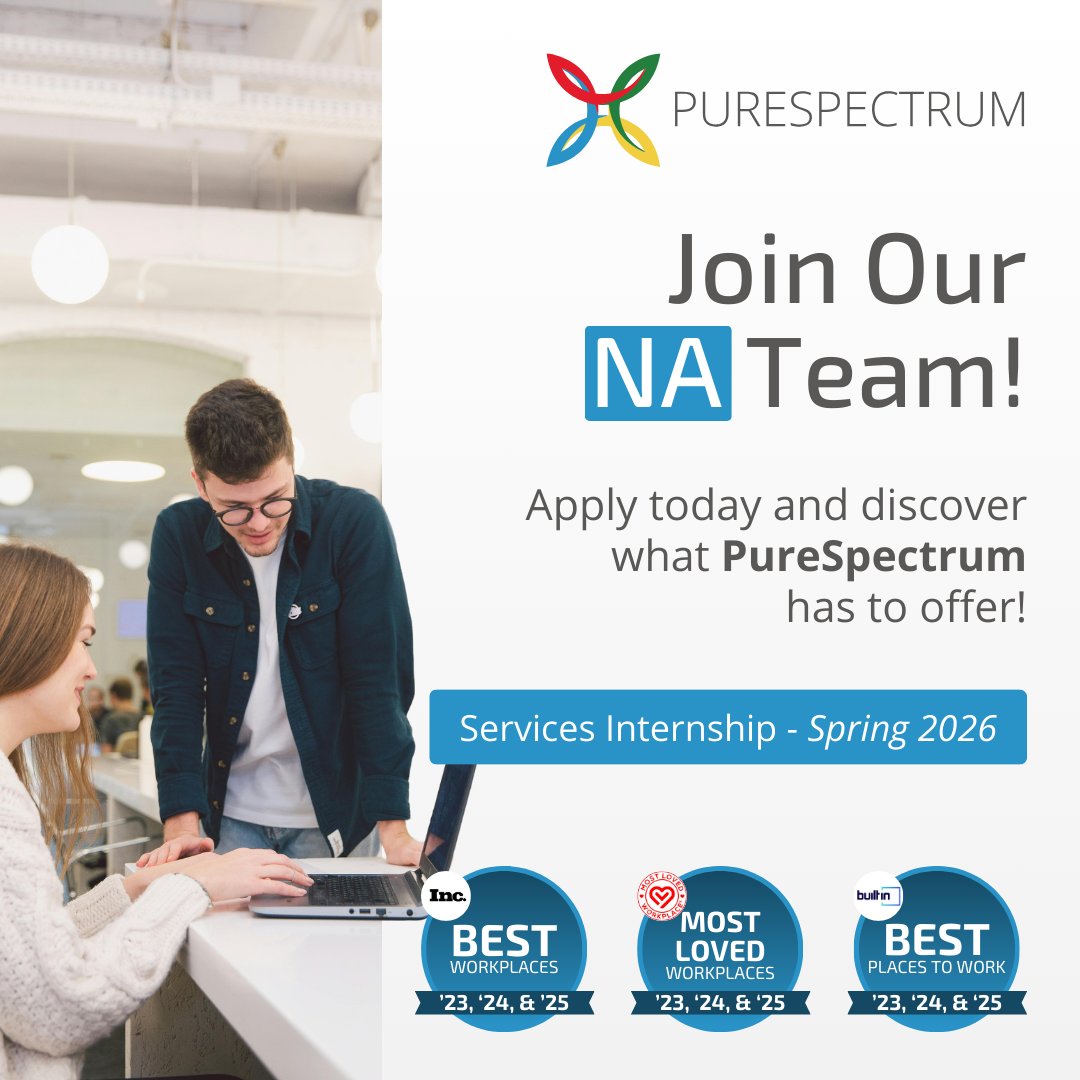 purespectrum_'s tweet image. 🚀 PureSpectrum is looking for a Services Intern to join the team this Spring! If you’re ready to build skills and make a meaningful impact - this is your moment to shine. #PureSpectrum #Hiring #Careers

👉 Apply here: na2.hubs.ly/H02bbDf0