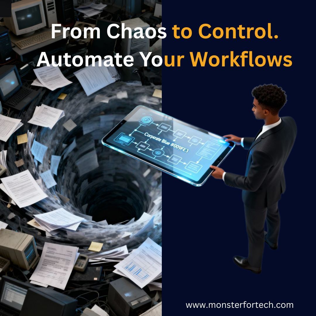 monsterfortech_'s tweet image. Turn hours of work into minutes.
Turn chaos into clarity.

That’s the power of workflow automation—one system, zero overwhelm.
Build smarter workflows today: monsterfortech.com

#TechForGrowth #WorkflowSolutions #AutomationLife #SmartWorkflow #BusinessEfficiency