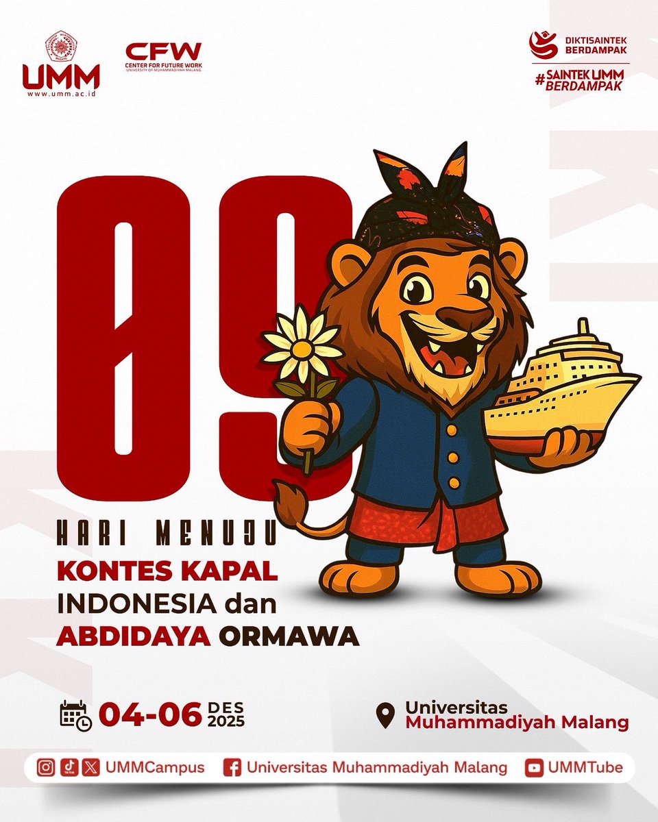 H-9 KKI Abdidaya Ormawa!

Event ini pas banget buat kamu yang suka eksplor ide dan penasaran dengan dunia maritim. Di sini kamu diajak bikin desain kapal yang keren, inovatif, dan cocok sama kondisi laut Indonesia, sambil tetap peduli sama keberlanjutan.

#kkiabdidayaormawa