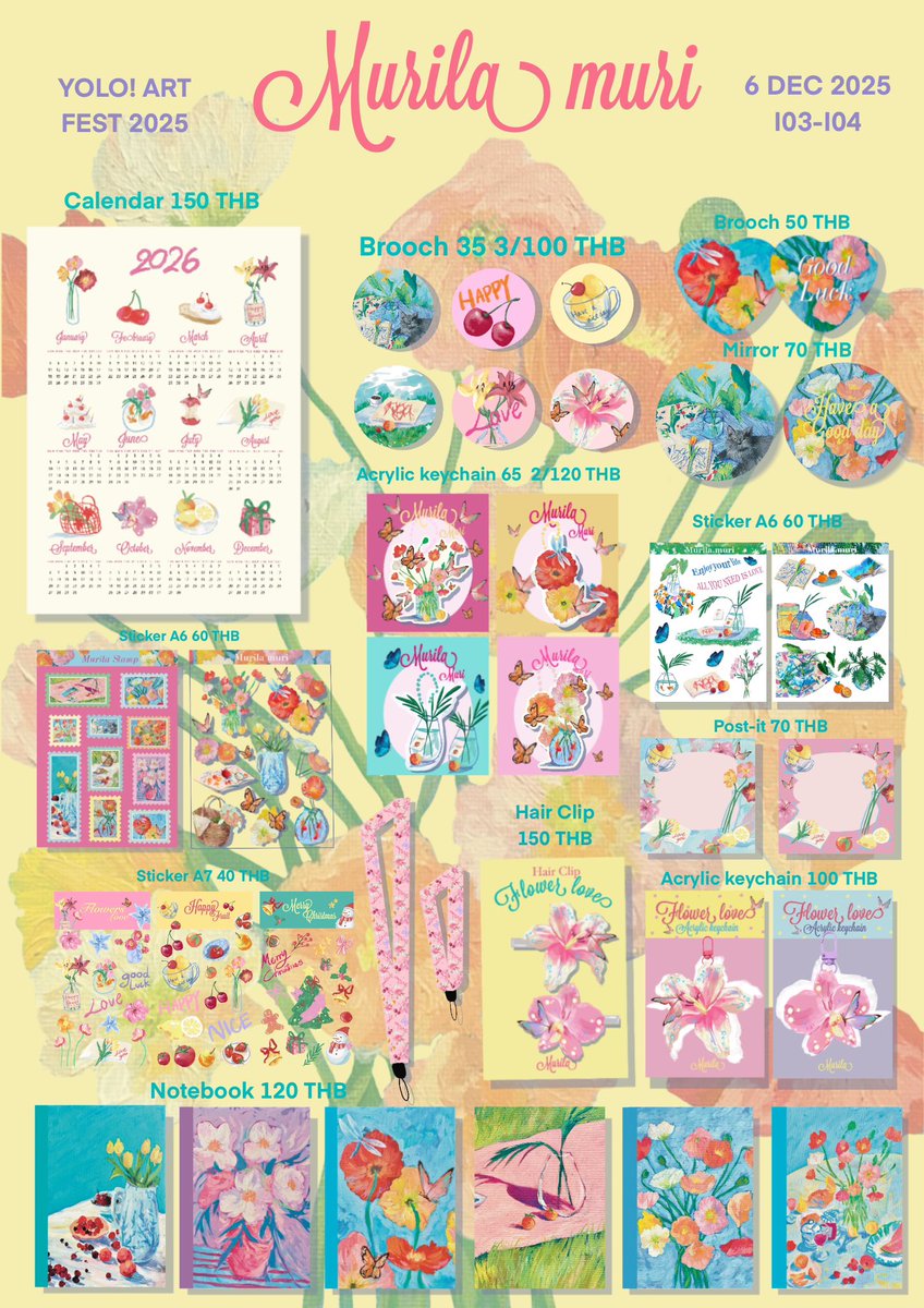 ใบเมนูมาแย้ววว🎉
เจอกันที่ #YOLOARTFEST2025 แน่นๆจุกๆ
บางรายการสามารถสั่งออนไลน์ได้เลยนะคะ