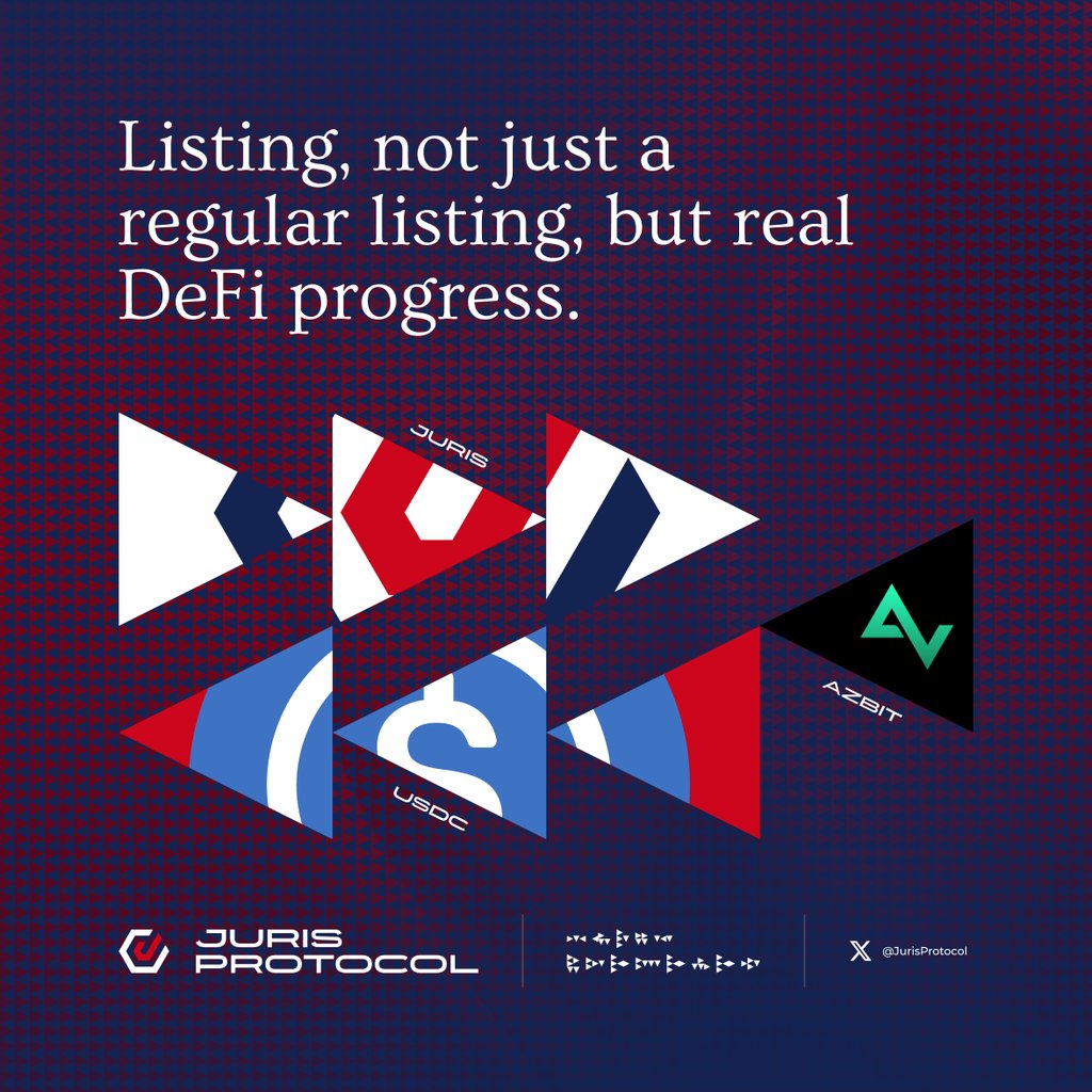 JurisProtocol's tweet image. Juris lovers, today is the day‼️

Azbit is listing the $JURIS / $USDC pair at 14:00 UTC (9 AM EST) and we could not be more excited 🎉

This community has been pushing nonstop and now we get another real step forward for the project.

👇
azbit.com/exchange/JURIS…