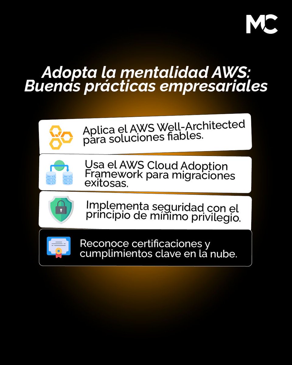 mitocode's tweet image. ¡Hey Coder! 🙋🏻♀️🙋🏻♂️. Te compartimos la ruta que seguirás en nuestro curso AWS Cloud Practitioner 🤖☁️

🚨 AWS Cloud Practitoner
📆 Inicio: 11 de Diciembre
📲 buff.ly/g1d8BlV
.
#mitocode #programador #programacion #tecnologia #aws #cloud #awscloudpractitioner