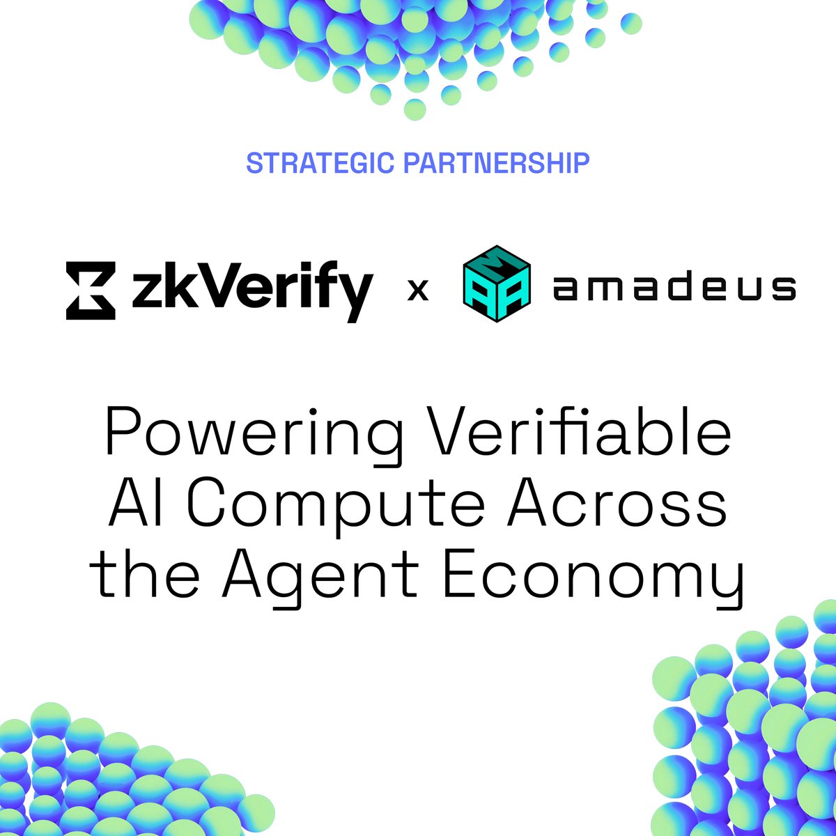 We are excited to announce a new technical integration with <a href="/amadeusprotocol/">Amadeus Protocol</a>, a high-performance Layer 1 built for creating, deploying, and monetizing AI agents.

Together, zkVerify and Amadeus are enabling fully verifiable AI compute across the agent economy.

A 🧵...