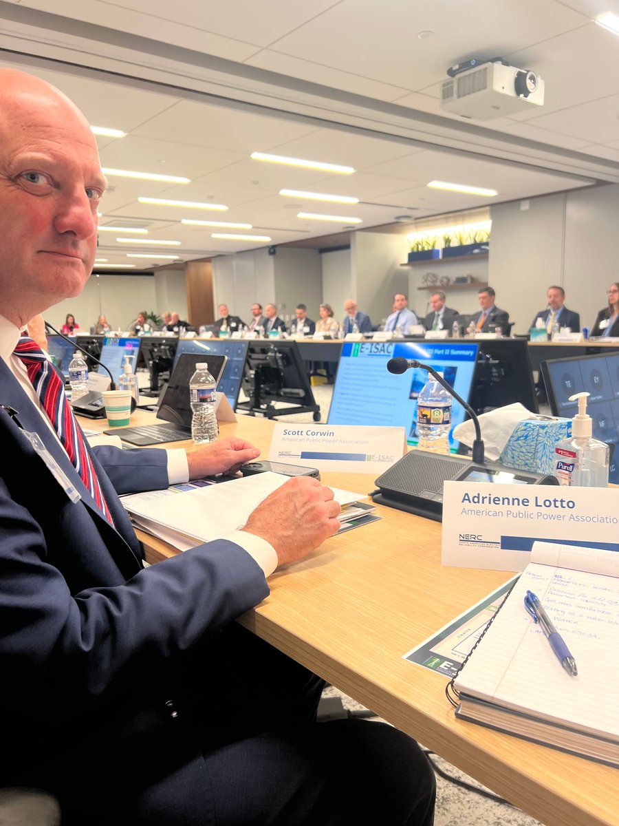 publicpowerorg's tweet image. .@CEOPublicPower Scott Corwin &amp;amp; APPA’s Adrienne Lotto joined representatives from 370+ organizations, including #PublicPower utilities for GridEx VIII, the largest #GridSecurity exercise in North America, hosted by @NERC_Official’s E-ISAC. ow.ly/i89Z50Xxe5e #CyberSecurity