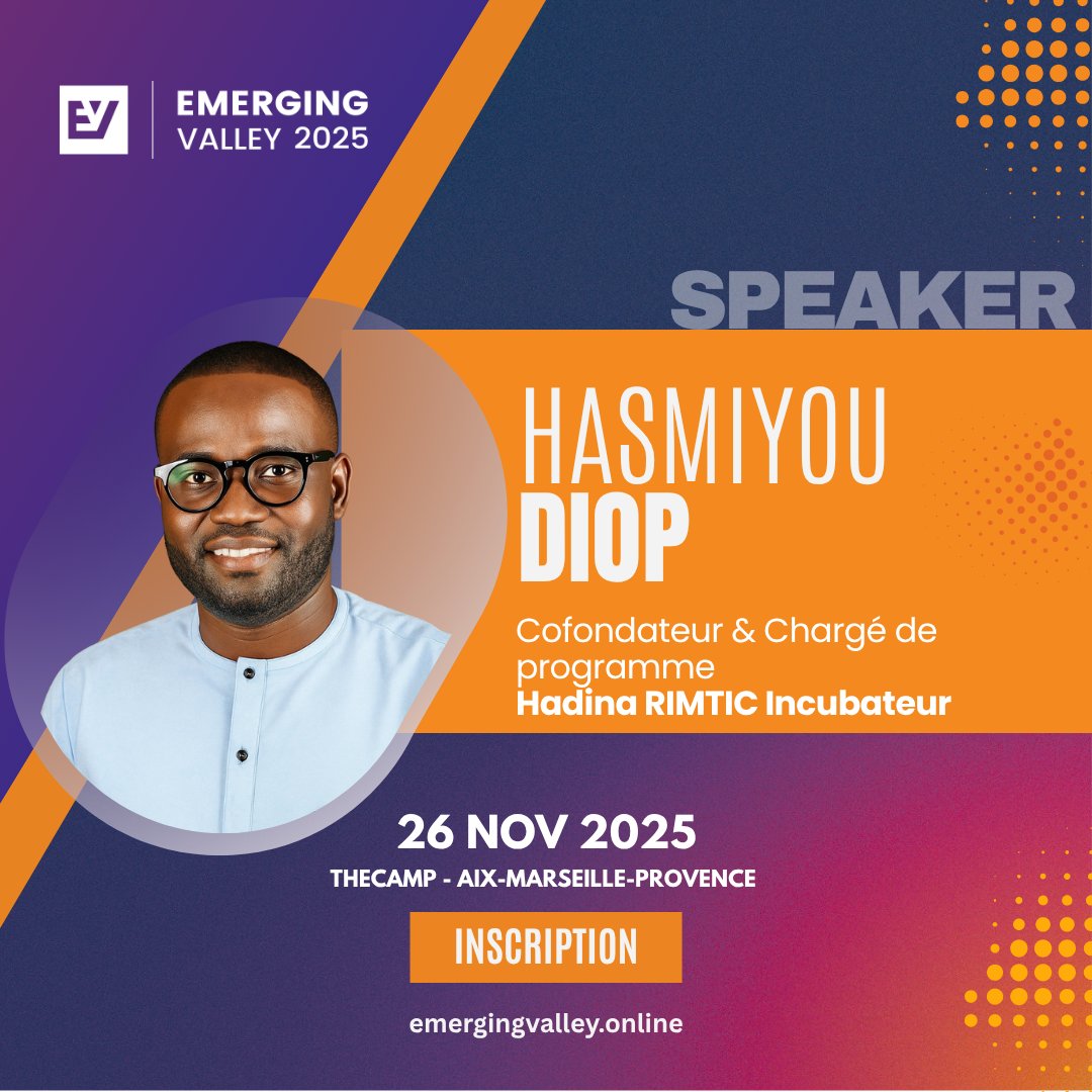 🇲🇷 Mauritanie : Rencontrez Hasmiyou Diop à EMERGING Valley 2025 !

Hasmiyou Diop est cofondateur et chargé de programme chez Hadina RIMTIC, l’un des acteurs clés de l’innovation et de l’entrepreneuriat en Mauritanie. Grâce à son expertise en ressources humaines et à son