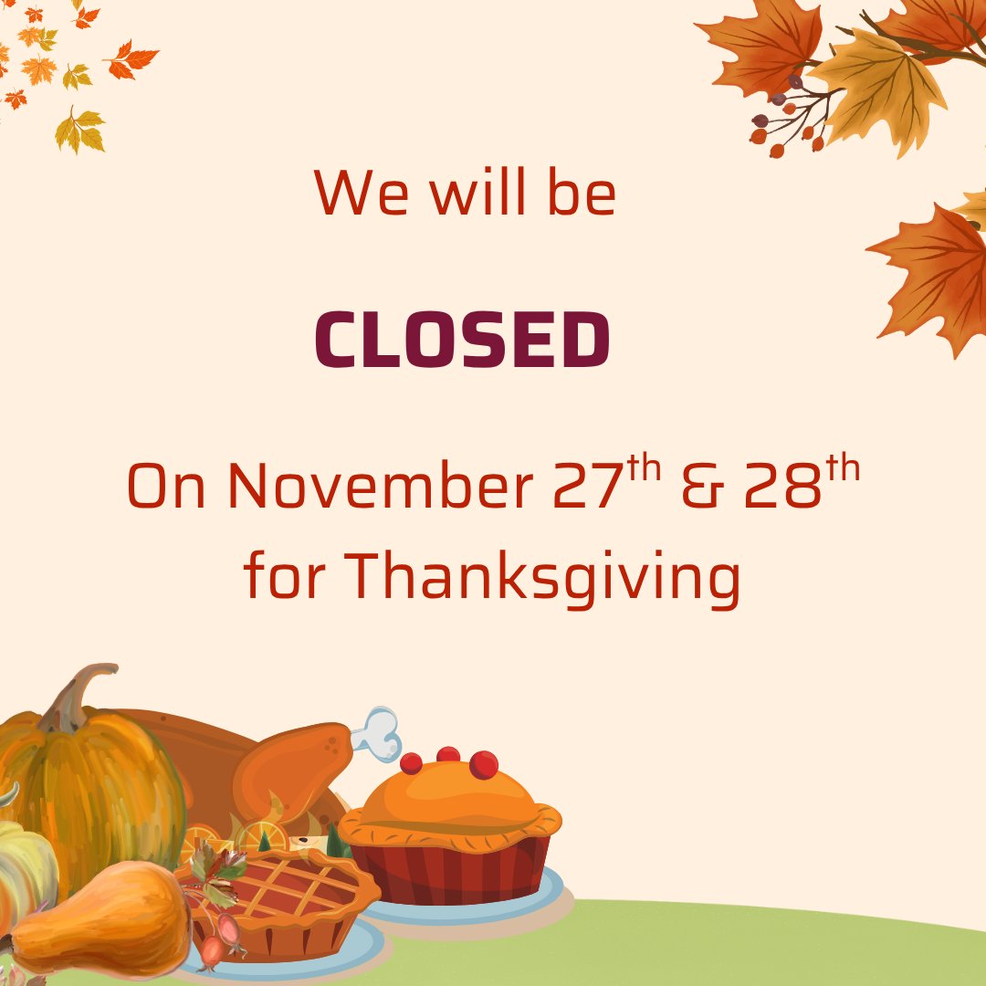 AcmeCorrugated's tweet image. Acme Corrugated Box will be closed on Thursday, November 27th and Friday, November 28th, to allow our team to enjoy time with their loved ones. We&apos;ll be back and ready to serve you on Monday, December 1st!

#Thanksgiving #HolidayClosure #AcmeCorrugatedBox