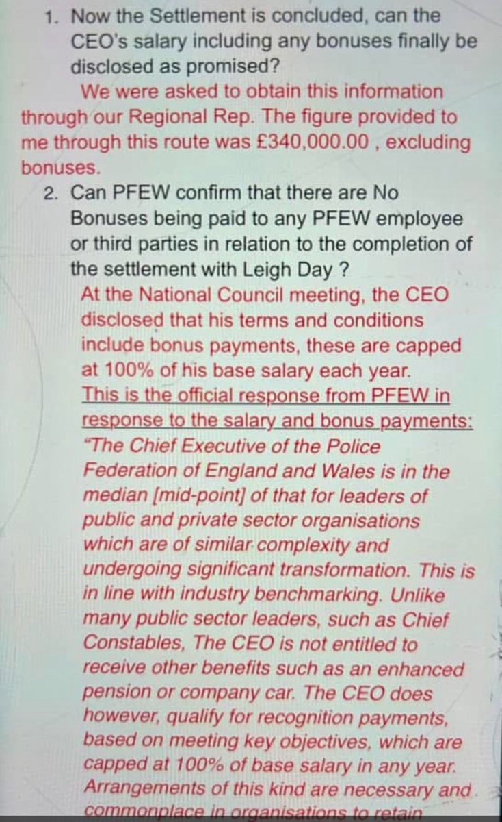 leembroad's tweet image. You are paying for this!

Thanks to the tenacity of Rob Riddell in pursuing a complaint via the ICO the PFEW have been forced, through gritted teeth and much resistance, to publish the salary details and appointment rational for the CEO.

Remuneration for the first full year was…