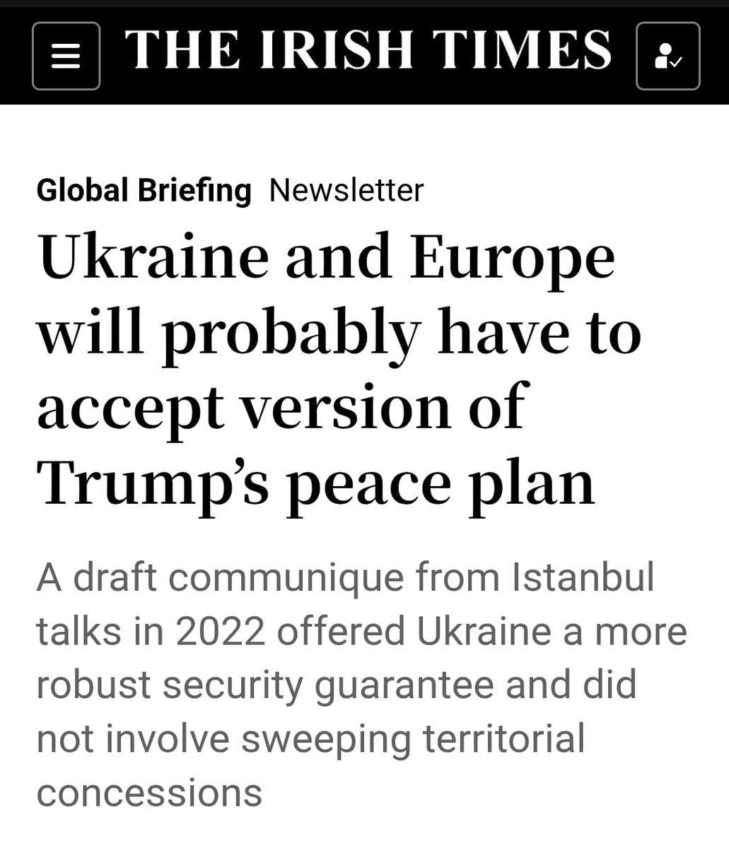 ClareDalyIRL's tweet image. Once upon a time, even mentioning the Istanbul talks would earn you years of harassment and smearing as a &quot;stooge.&quot; Now, after 4 years, with 1.4M dead and Ukraine destroyed, IT finally acknowledges this horrific war could have been ended, with better terms for Ukraine, in 2022.
