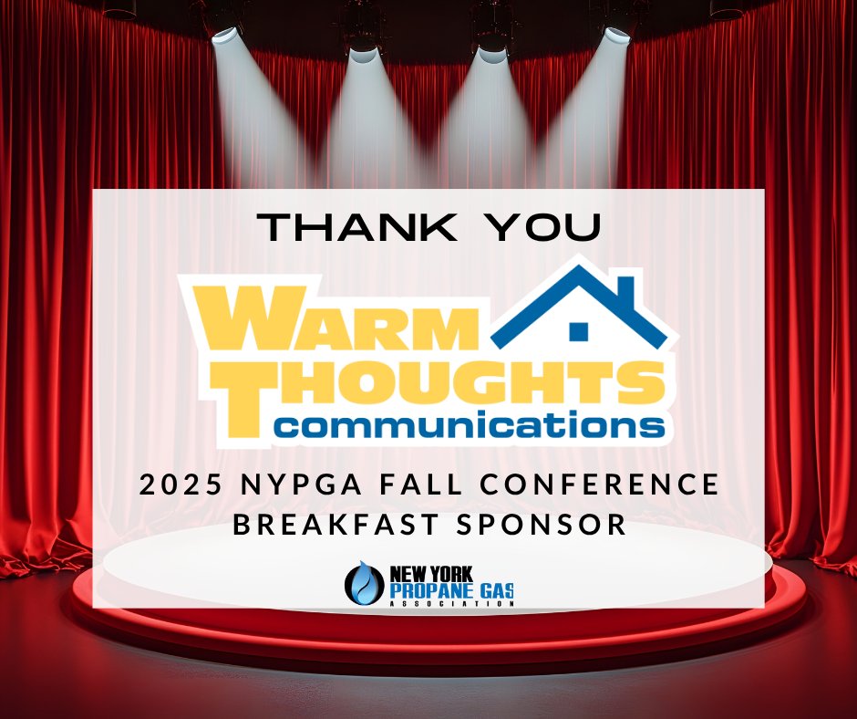 NYPropaneGas's tweet photo. Thank you to Warm Thoughts Communications for sponsoring breakfast at the NYPGA Fall Conference! A great start to a great day with the propane community. 🔥
#NYPGA #FallConference #ThankYouSponsors #PropaneCommunity https://t.co/n32pvDhxqn
