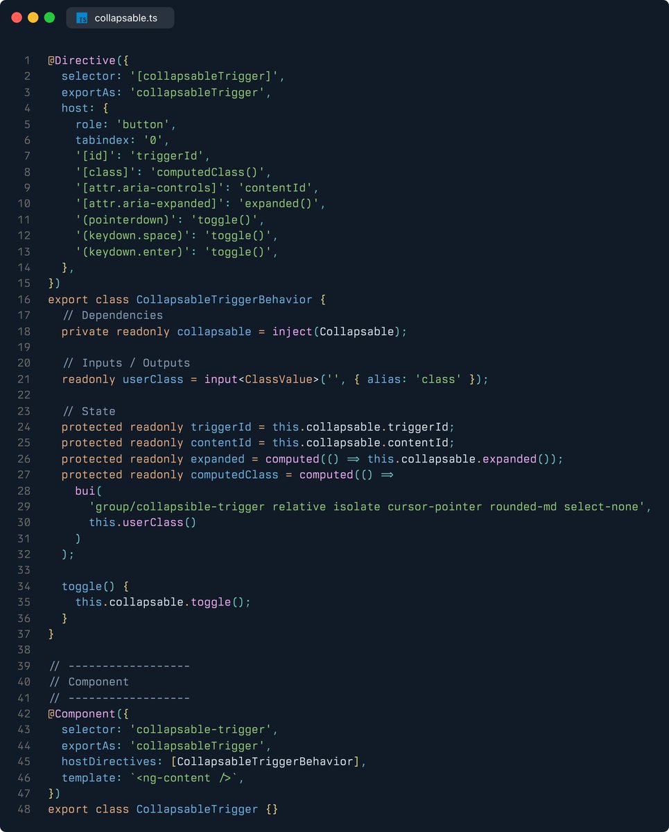 sercan's tweet image. Angular Directives are underrated. We basically have &quot;asChild&quot; for free.