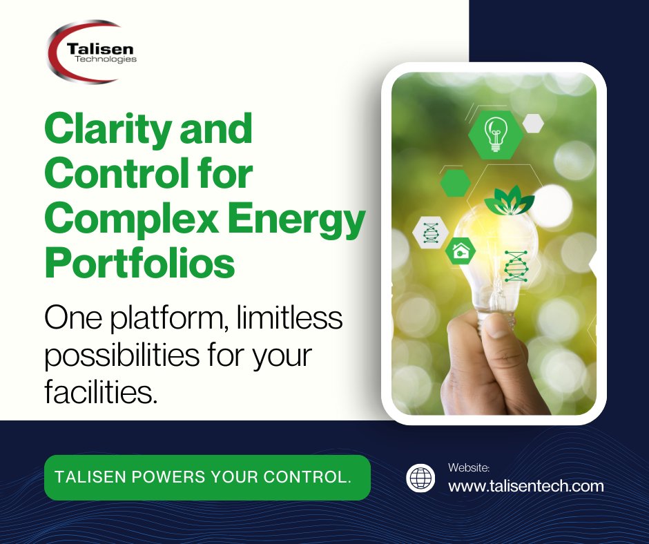 TalisenTech's tweet image. From corporate campuses to government facilities, Talisen’s energy platform is built for scale. No matter the size, we bring clarity to complex portfolios. #EnterpriseSolutions #SmartBuildings tinyurl.com/ESP-products